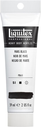 Liquitex Professional Heavy Body Acrylic Paint, 2-oz (59ml) Tube, Mars Black