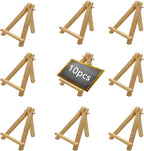 7.5 Inch Mini Wood Display Easel, 10 Pcs Tabletop Easels for Displaying Photos, Picthres
