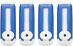 PATIKIL 4 Pack Erasers, Sliding Retractable Eraser Push Pull Cute Pencil Erasers Soft Large Easy to Clean with Plastic Sleeve for Sketching Drawing Artists Teacher Pencils, Blue White