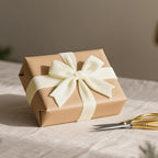 LaRibbons Thin Velvet Ribbon 1 Inch x 25 Yards, Cream Ivory Velvet Ribbon for Christmas Tree, Gift Wrapping, Wreath Bow, Outdoor Decoration