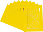 11x14 Mat for 8.5x11 Photo - Precut Yellow Picture Matboard for Frames Measuring 11 x 14 Inches - Bevel Cut Matte to Display Art Measuring 8.5 x 11 Inches - Acid Free Pack of 25 MATS