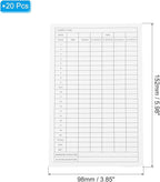 PATIKIL Golf Score Sheet, 20 Sheets 6 x 3.9 Inch Golf Scorecard Record Score Keeper Card for Tracking Score Record Tools Outdoor Golf Club Accessories, White