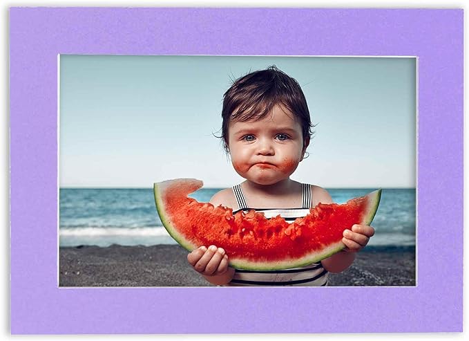 8x10 Mat Bevel Cut for 5x8 Photos - Acid Free Light Purple Precut Matboard - For Pictures, Photos, Framing - 4-ply Thickness