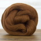 Revolution Fibers Dyed Corriedale Wool | 8 Ounces of Premium Combed Wool Top | 26 Micron, 100% Pure Corriedale Wool Roving, Ethically Sourced (Chocolate Brown)