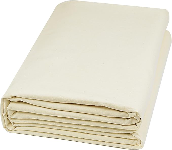 HOTGODEN Light Weight 100% Cotton Muslin Fabric: 63 inch x 2,5,10 Yards Unbleached Muslin Linen Fabric Material for Sewing Material Apparel Cloth