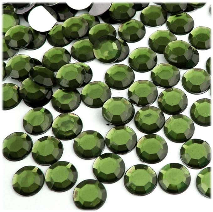 The Crafts Outlet 144pc Rhinestones Round 10mm - Flatback Light Blue LBL