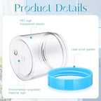 SATINIOR 12 Pack 6 oz Plastic Container Jars with Lids Round Clear Travel Cosmetic Container Slime Jars for Toiletries, Lotion, Cream, Ointments, Makeup, Rhinestone, Samples, Kitchen Storage(Blue)