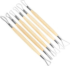 6Pcs Clay Sculpting Tools, Small Double Ended Wax Carving Clay Sculpting Loops Rakes Pottery Tools for Embossing, Carving Tools and Supplies