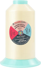 Mandala Crafts Size 207 630D T210 Bonded Nylon Thread Ivory Heavy Duty Sewing Threads - 800 YDs Tex 210 Thread for Leather, Jeans, Weaving, Outdoor Marine Upholstery Threads