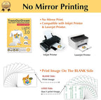 TransOurDream Tru-Heat Transfer Paper for T Shirts (Light 3.0, 15 Sheets, 8.5x11") Printable HTV Heat Transfer Vinyl for Inkjet & Laser Printer Iron on Transfers for Light Fabrics (TRANS-L3-15-3)