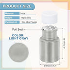 uxcell 10g/0.35oz Cosmetic Grade Mica Powder, 600 Mesh Mica Powder Natural Resin Epoxy Pigment Powders for Casting Resin, Candle Dye, DIY Nail Polish and Lip Gloss, Light Gray