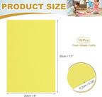 uxcell 10 Pcs Yellow EVA A4 Foam Sheets Crafts, 12 x 8 Inch Foam Paper for DIY Crafts Project Classroom Scrapbook Art Cards Home Office Decoration (2mm Thick)