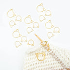 Hilsayum Cat Stitch Markers Cute Stitch Markers Metal Stitch Marker for Crocheting