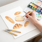 Wooden Stencil Brushes Natural Stencil Bristle Dome Art Painting Brushes Wood Paint Template Brush for Painting On Stencil Projects, Card Making, DIY, Crafts and Acrylic Oil Watercolor Painting(6pcs)