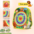Bean Bag Toss Game for Kids/Double-Sided Foldable Cornhole Board/Backyard Beach Yard Outdoor Toys for Kids Ages 4-8/5-Second Setup/Party Supplies for Kids