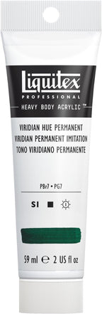 Liquitex Professional Heavy Body Acrylic Paint, 2-oz (59ml) Tube, Viridian Hue Permanent