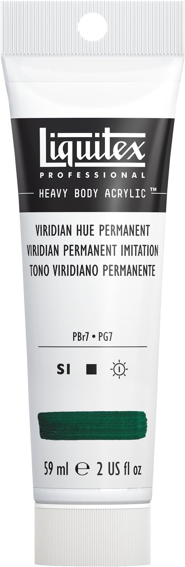 Liquitex Professional Heavy Body Acrylic Paint, 2-oz (59ml) Tube, Viridian Hue Permanent