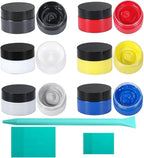 6PCS Chalk Paste with 3 Mini Squeegee, Screen Printing Ink, Chalk Paste for Stencils, Reusable Self-Adhesive Stencil Paste Starter Kit, Handmade DIY Home