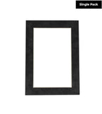 8.5x11 Mat Bevel Cut for 7x9 Photos - Acid Free Dark Grey Suede Precut Matboard with Backing Board and Crystal Clear, Self Seal Photo Mat Bag - for Pictures, Photos, Framing - 4-ply Thickness