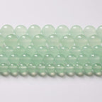 6mm 60pcs Natural Green Jade Chalcedony Beads Energy Healing Power Stone Beads for Jewelry Making Round Loose Beads DIY Bracelet 15" (Green Jade, 6mm)
