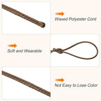 MECCANIXITY Waxed Cord 1.5mm Waxed Polyester Cord 175 Yard Wax String for Bracelet Making,Necklaces, Beading,Jewelry Making and DIY Crafts(Brown)