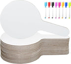 33Pcs Dry Erase Answer Paddles with Markers Thickened Handheld Double Sided Paddles Mini White Boards Small Dry Erase Signs Auction Paddles for Students Classroom Bidding Voting Games