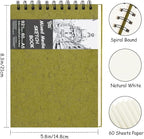 8.3x5.8 Sketch Book, Top Spiral Bound Sketch Pad, 60sheets 92lb/150gsm Nature White Paper, Acid-Free Mixed Media Paper for Painting, Dawing & Art Supplies.N-Green