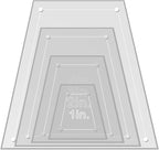 Quilting Acrylic Template Set | Precision Tools for Quilting Enthusiasts | Tumbler Blocks Design | Includes Sizes 4", 3", 2", 1" | 1/8 Clear Acrylic | 1/4" Seam Allowance for Accuracy