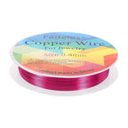 HARFINGTON 30ft Jewelry Wire, 26 Gauge (0.4mm) Brass Craft Soft Metal Tarnish Resistant Copper Beading Wire for Jewelry Making Supplies Crafting, Rose Red