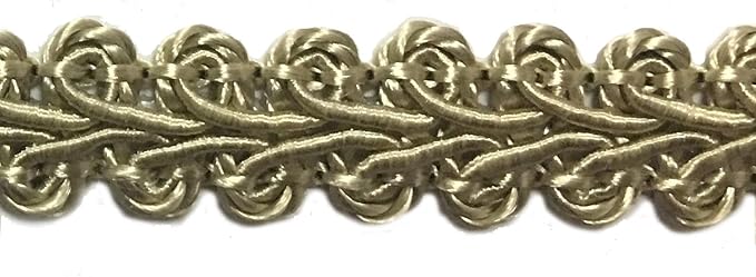 BEL AVENIR Braid Trim 1/2 inch 13.6 Yards French Gimp Basic Sewing Polyester DIY Crafts Costume Home Decorative (Taupe)