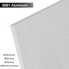 6061 T651 Aluminum Sheet Metal 6 x 12 x 5/16 (0.315”) Inch Flat Plain Aluminum Plate Covered with Protective Film, Heat Treatable Rectangle 8MM Thick Aluminum Metal Plate for Industrial, Crafting