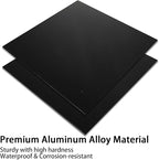 2 Pack 12 x 12 x 1/8 (0.12") Inch 5052 Anodized Aluminum Sheet, 3 mm Thick Black Laser Engraving Blanks, Anodized Aluminum Metal Plate for Crafting Printing
