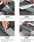 YKLP Knife Sharpening Stone,Whetstone Set Kitchen Knife Sharpener Stone 2 Side 180/320 Grit,Wet Stones for Sharpening Chisel Blades, Knives, Scissor Blades