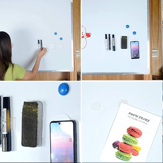 BRAVESHINE Double Sided Wall Adhesive Tape - 32 Pack Heavy Stick on Mounting Tape - Removable Washable Nano Tape for Crafts, Non-Slip Carpet, Picture Hanging Home Office Classroom Use - Round 1.1Inch