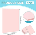 6 Pack 8''x10'' Pink Rubber Stamp Carving Blocks Soft Carving Blocks for DIY Stamp Making, Printmaking, Art Projects Craft Supplies for Beginners & Professionals