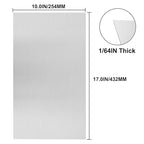 304 Stainless Steel Sheets Metal 10" x 17" x 1/64" (0.50MM) Inch 304 Stainless Steel Plates 24 Gauge Stainless Steel Shim Stock Plates Metal Sheets for Crafting, Stovetop, Snow Frosted Surface