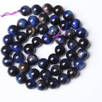 72PCS 10mm AAA Natural Tiger Eye Stone Beads Gemstone Round Spacer Loose Beads for Jewelry Making DIY Bracelet,Necklace, Earrings 2 Strand 32"