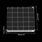 PATIKIL 2" x 2" Acrylic Stamp Block, 2 Pack Clear Stamping Block with Grid Lines Decorative Mounting Blocks Square for Scrapbooking DIY Crafts Card Making