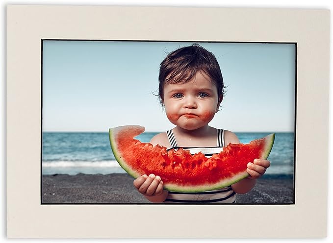 Poster Palooza 8.5x11 Mat Bevel Cut for 7x9 Photos - Acid Free White with Black Core Precut Matboard - for Pictures, Photos, Framing - 4-ply Thickness