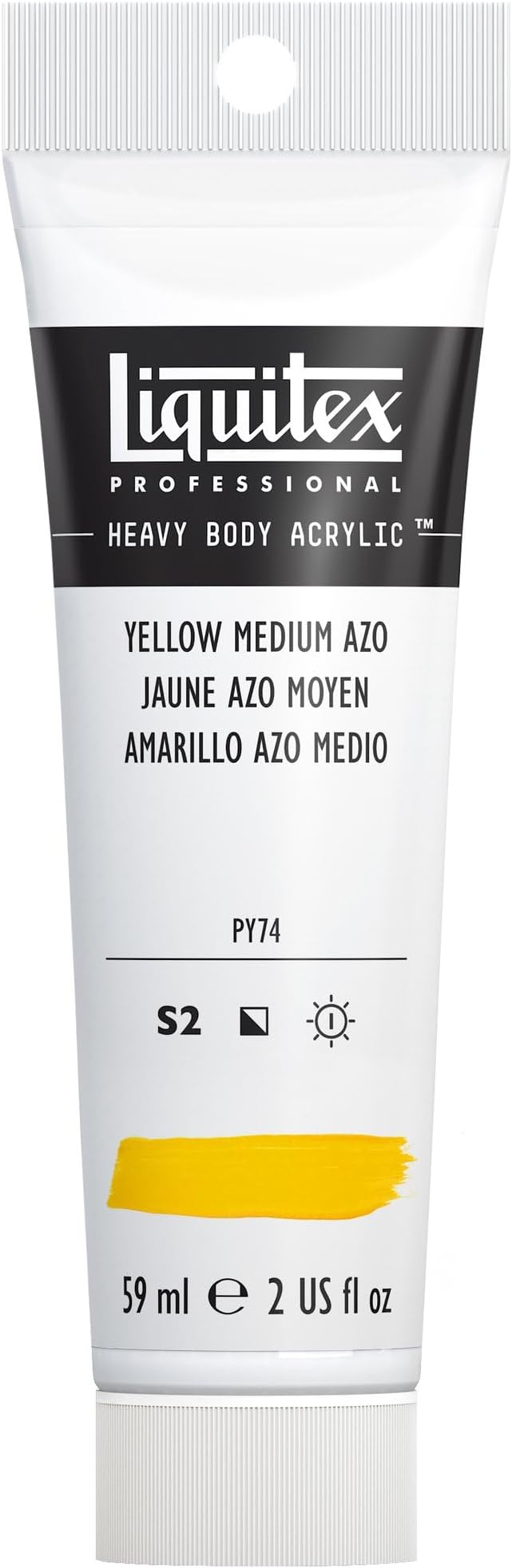 Liquitex Professional Heavy Body Acrylic Paint, 2-oz (59ml) Tube, Yellow Medium Azo