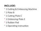 Bira Die Cutting & Embossing Machine, Mini Die Cut Machine, Metal Roller, 3 1/8" Feeding Slot for 3" Paper (Machine)