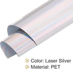 MECCANIXITY 50 Sheets Heat Reactive Foil, 20x29cm Laser Silver Foil Transfer Sheets Toner Reactive Foil Transfer Foil Sheets Hot Foil Stamping Paper for Crafts DIY Cardmaking Album Decoration