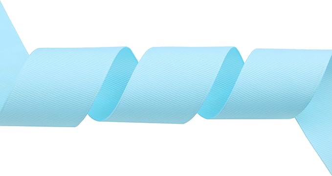 ITIsparkle 11/2" Inch Grosgrain Ribbon 25 Yards-Roll Set for Gift Wrapping Cake Decoration Party Favor Hair Braids Hair Bow Baby Shower Decoration Floral Arrangement Craft Supplies, Light Blue Ribbon