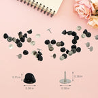 60 Pairs Rubber Pin Backs, 9mm×10mm Butterfly Clutch Backings, Craft Making Blank Pins Holder & Tie Tacks Keepers for Lapel Enamel Pins (60)