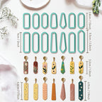 14pcs Rectangle Clay Cutters, Polymer Clay Cutting Tools for Earrings Making, Clay Jewelry Making Kit for Handicraft Enthusiasts