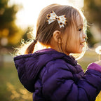 4 PCS Thanksgiving Fall Ribbons for Crafting, 3/8''Width and 4/5''Width Flowers Ribbons White Orange Satin Ribbon Metallic Leaves Craft Ribbons for Gift Wrapping Fall Decorations