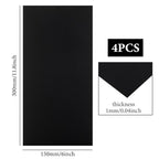 4PCS 6 x 12 x 1/25 (0.04”) Inch Anodized Aluminum Sheet, Black Aluminum Engraving Blanks, 1MM Thin Metal Plates for Laser Engraving, Crafting, DIY, House Decoration