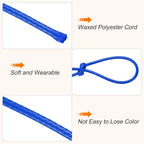 MECCANIXITY Waxed Cord 1mm Waxed Thread 87 Yard Wax String Leather Cord for Bracelet Making, Necklaces, Beading, Jewelry Making and DIY Crafts(Bright Blue)