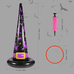 Halloween Ring Toss Game Set, 5Pcs Inflatable Witch Hats with 10Pcs Colorful Plastic Rings and Air Pump for Halloween Party Games Super Fun Indoor Outdoor Party Supplies