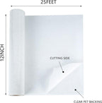 HTV White Glitter Iron on Vinyl 12Inch by 25ft Roll Heat Transfer Vinyl for T-Shirt HTV Rolls for All Cutter Machine - Easy to Cut & Weed for Heat Transfer Design (25ft, 01-Glitter White)